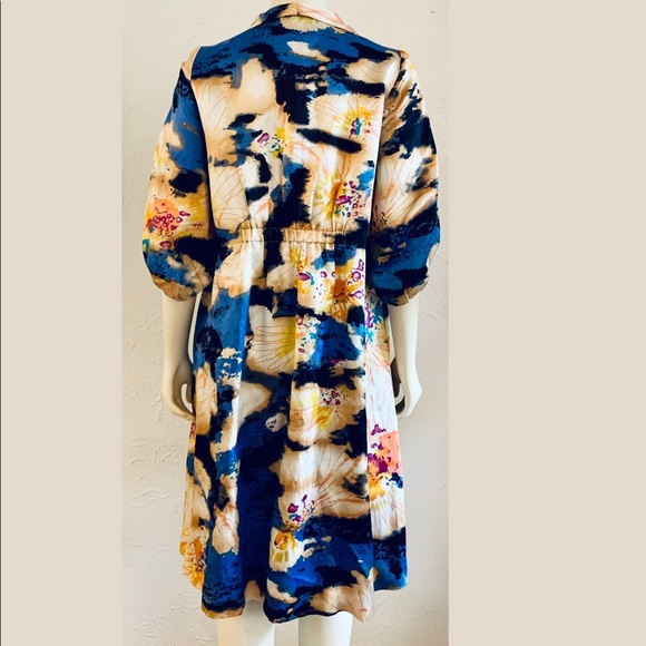 Vintage Silk DVM Diane Von Furstenberg Abstract Floral Statement Jacket Sz S/XS - Picture 5 of 12